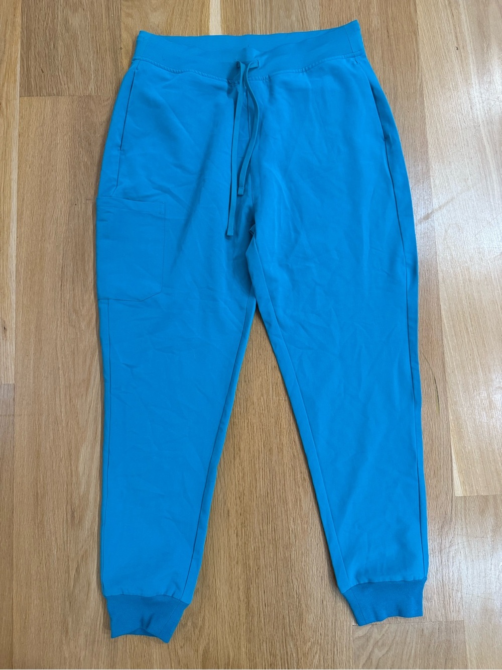 Women's Bright Blue Drawstring Jogger Scrubs